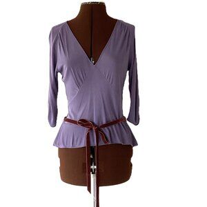 Lida Baday Mauve Viscose/Silk Blend Jersey Top